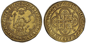 ROYALES - CAPÉTIENS 
Philippe IV 1285-1314
Masse d'or, AU 7.02 g. 32 mm
Avers : + PHILIPPVS: DEI: GRA: FRANCHORVM: REX. Le Roi assis de face, couronné...