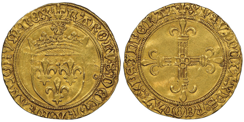 Charles VIII 1483-1498
Écu d'or, Poitiers, AU 3.25 g. Ref : Dup. 575, Fr. 318 Co...