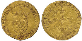 Francois I 1515-1547 Ecu d'or au soleil, Paris, AU 3.37 g. Ref : Dup. 775, Fr. 347
Conservation : NGC MS 62