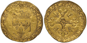 Francois I 1515-1547 Ecu d'or au soleil, Toulouse, AU 3.37 g. 
Ref : Dup. 775, Fr. 347
Conservation : NGC MS 62
