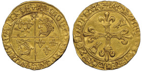 Francois I 1515-1547 Ecu d'or au soleil du Dauphiné, rose = Grenoble, AU 3.39 g. 
Ref : Dup. 783, Fr. 355
Conservation : NGC MS 61. Superbe
