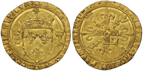 Francois I 1515-1547 Ecu d'or au soleil de Bretagne, R = Rennes, AU 3.4 g.
Ref : Dup. 790, Fr. 364
Conservation : NGC MS 63. Superbe exemplaire