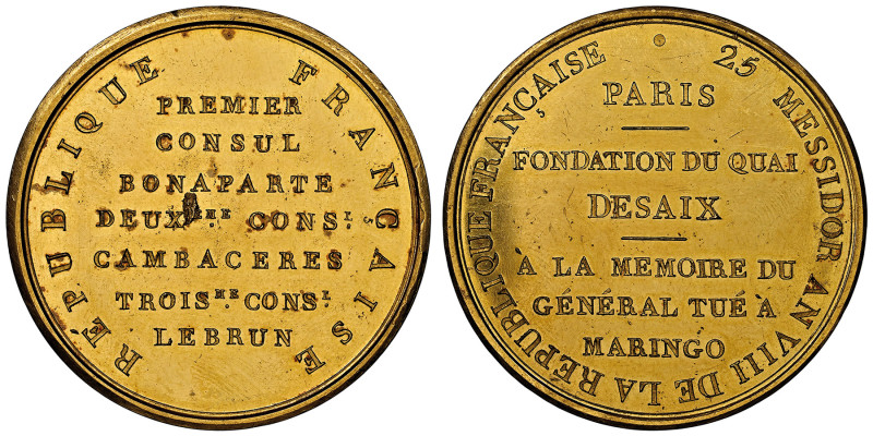 Consulat 1799-1804
Médaille en or de Napoléon Bonaparte, Premier Consul, avec Je...