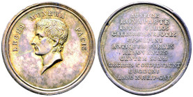 Consulat 1799-1804
Médaille en argent, Constitution à Lyon de la république italienne, An X (1802) Lyon, AG 52 g. 48 mm par Mercier Avers : LEGES MUNE...