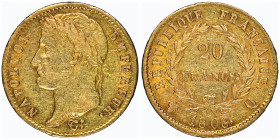 Premier Empire 1804-1814
20 Francs, Perpignan, 1808 Q, AU 6.45 g.
Ref : G.1024, Fr. 502
Conservation : NGC AU 50
Quantité : 646 exemplaires. Quelques ...