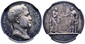Premier Empire 1804-1814
Médaille en argent, Entrée de Napoléon I et François II à Urchitz, Paris, 1805, AG 35.83 g. 40.3 mm par Droz & Andrieu
Ref : ...