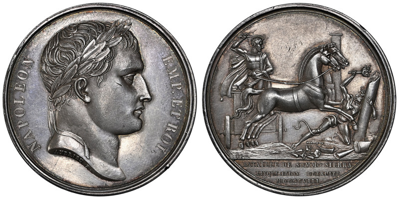 Premier Empire 1804-1814
Médaille en argent bataille de Sommo Sierra et suppress...