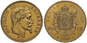 Second Empire 1852-1870
100 Francs, Paris, 1864 A, AU 32.25 g. Ref : G. 1136, Fr. 580
Ex Collection Abbé J. Thilliez, lot 619 Conservation : NGC MS 64...