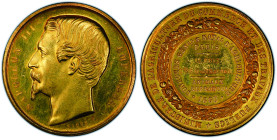 Second Empire 1852-1870
Médaille Ministère de l'Agriculture du Commerce et des Travaux Publics, 1er Prix Tasher, 1860, Paris, AU 24.85 g.
33.5 mm par ...