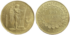 Troisième République 1870-1940
100 Francs, Paris, 1886 A, AU 32.25 g.
Ref : G. 1137, Fr. 590
Conservation : FDC