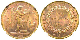 Troisième République 1870-1940
100 Francs, Paris, 1911 A, AU 32.25 g.
Ref : G. 1137, Fr. 590
Conservation : NGC MS 63