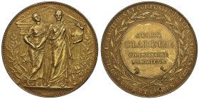Troisième République 1870-1940
Médaille en or, 1879, Société des auteurs et compositeurs dramatiques 1879, Attribuée à Jules Clarette Commissaire Fond...