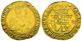 James I 1603-1625
Unite, London, 1615-1616, AU 9.97 g. Ref : S.2620, Fr. 234
Conservation : Superbe