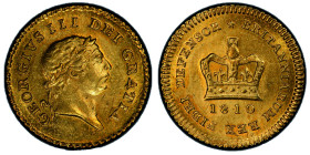George III 1760-1820
1/3 Guinea, 1810, AU 2.80 g.
Ref : S.3740
Conservation : PCGS MS 62