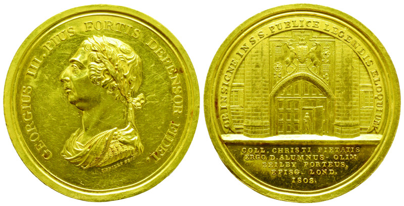 George III 1760-1820
Médaille en or, Beilby Porteus Prize Medal for Christ's Chu...
