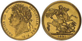 George IV 1820-1830
Sovereign, 1821, AU 7.98 g.
Ref : S. 3800, Fr. 376a
Conservation : NGC MS 61