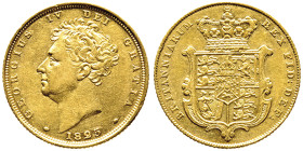George IV 1820-1830
Sovereign, 1825, AU 7.98 g.
Ref : S. 3800, Fr. 376a
Conservation : Superbe
