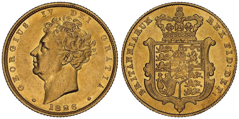 George IV 1820-1830
Sovereign, 1826, AU 7.98 g. Ref : S. 3800, Fr. 377 Conservat...