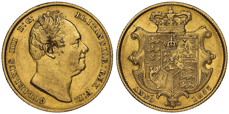 William IV 1830-1837
Sovereign, 1835, AU 7.98 g. Ref : S. 3829B, KM#717, Fr.383 ...