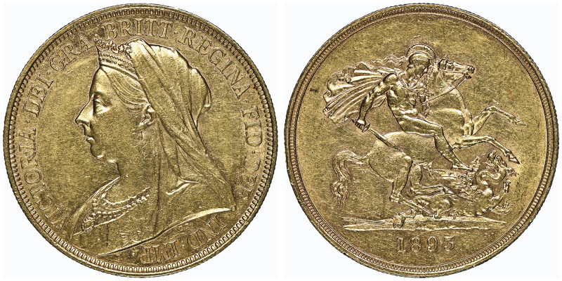 Victoria 1837-1901
5 Pounds, 1893, AU 39.9 g.
Ref : S. 3872, Fr.394
Conservation...
