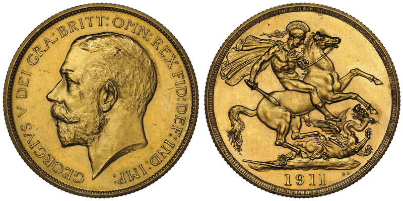 George V 1910-1936
2 Pounds, 1911, AU 15.97 g. Ref : S. 3995, Fr. 403, KM#821 Co...