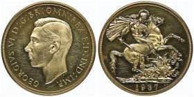 George VI 1936-1952
2 Pounds 1937, AU 15,98 g. Ref : Fr. 409, KM#860 Conservation : NGC PROOF 62