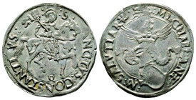CARMAGNOLA
Michele Antonio di Saluzzo 1504-1528
Cornuto, AG 5.36 g.
Ref : MIR 146, CNI 55, Biaggi 862 Conservation : Superbe