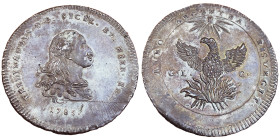Ferdinando III 1759-1816
Oncia da 30 Tari, Palermo, 1785, AG 68.31 g.
Ref : MIR 596 (R) , Sp 1 Conservation : léger nettoyage sinon Superbe. Rare