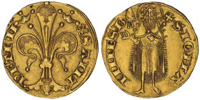Urbanus V 1362-1370
Fiorino, Avignon, AU 3.51 g.
Ref : MIR 223/1, Berman 201, Munt. 2
Conservation : NGC MS 62. Top Pop: le plus beau gradé.