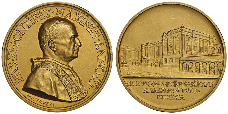 Pius XI 1922-1938
Médaille en or, 1932 A. XI, inauguration de la Pinacothèque Va...