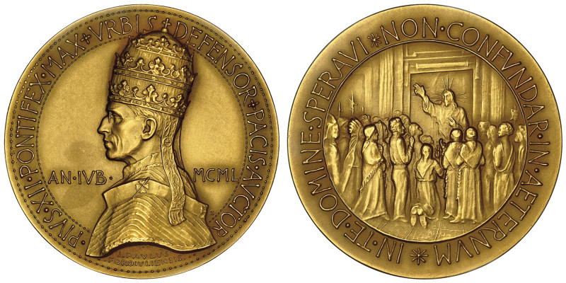 Pius XII 1939-1958
Medaille en or Giubileo 1950, AU 58,01 g. 48 mm. Emissione st...