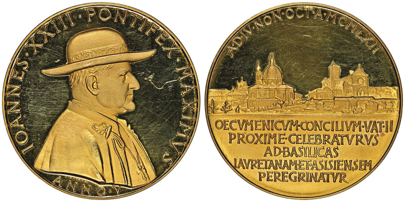 Pius XII 1939-1958
Médaille en or, 1962, AN V, AU 67.00 g. 44 mm Opus Pietro Gia...