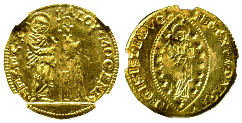 Alvise II Mocenigo 1700-1709
Zecchino, AU 3.49 g.
Ref : Paolucci 1, Fr. 1358 Con...