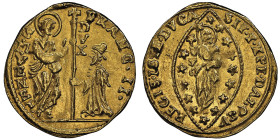 Francesco II d'Austria 1792-1806-(1835)
Zecchino, AU 3.46 g.
Ref : CNI 10, Fr. 1516, Herinek 258
Conservation : NGC MS 63. Rare