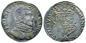 Emanuele Filiberto 1553-1580
Testone, Chambéry, 1578, AG 9.42 g.
Ref : Cud. -, MIR. -, Biaggi, Sim -
Conservation : TTB, Inédit
Questa moneta presenta...