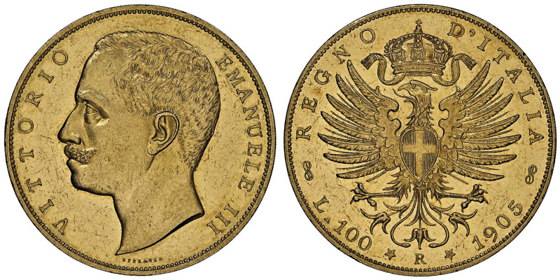 Vittorio Emanuele III 1900-1946
100 lire, Roma, 1905 R, AU 32.25 g.
Ref : Cud. 1...