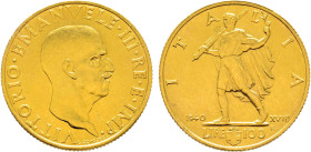 Vittorio Emanuele III 1900-1946
100 Lire Littore II Tipo, Roma, 1940, Moneta non emessa, anno XVIII, AU 8.80 g.
Ref : Cud. 1233b (R5), MIR 1233b (R5),...