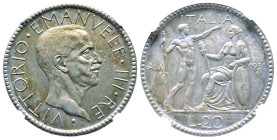Vittorio Emanuele III 1900-1946
20 Lire Littore, Emissione per numismatici, Roma, 1931 R, Anno IX, AG 15 g.
Ref : Cud. 1241f (R3), MIR 1128f, Pag. 676...