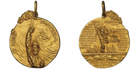 Médaille en or 1918, 19 REGG FANTERIA, PER ASPERA AD ASTRA, AU 20.65 g. 31 mm 
Conservation : Superbe