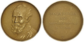 Médaille en or "Michelangelo", Banca d'Italia LXXV Assemblea Annuale 1969, AU 10.07 g. 917 ‰, 22 mm
Conservation : NGC PROOF 63 MATTE