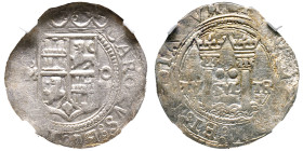MEXIQUE
Carlos et Joanna 1542-1555
2 Reales, Mexico City, AG 6.86 g.
Ref : KM#12
Conservation : NGC MS 61. Top Pop : le plus beau gradé