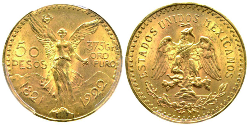 50 Pesos, 1922, AU 41.66 g. 900‰
Ref : KM#481, Fr.172
Conservation : PCGS MS 64...