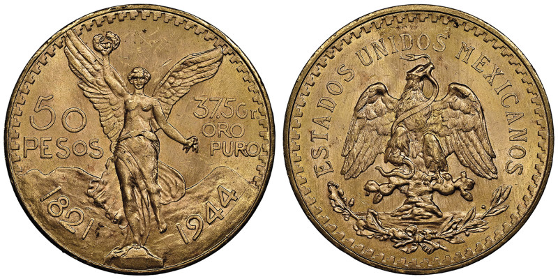 50 Pesos, 1944, AU 41.66 g. 900‰
Ref : KM#481, Fr.172
Conservation : NGC MS 65