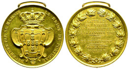 PORTUGAL
Maria II 1834-1853
Médaille en or, 1843, AU 35,13 g
Avers : LA REINE DE PORTUGAL / DECERNEE PAR SA MAJESTE
Revers : NAUFRAGE DE NAVIRE SA...