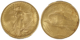 20 Dollars, Philadelphia, 1907 NO MOTTO, AU 33.43 g. Ref : Fr.183, KM#127
Conservation : PCGS MS 64