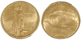 20 Dollars, San Francisco, 1908 S, MOTTO, AU 33.43 g.
Ref : Fr.186, KM#131
Conservation : PCGS MS 63