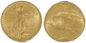 20 Dollars, Philadephia, 1909/8, MOTTO, AU 33.43 g. Ref : Fr.185, KM#131
Conservation : PCGS MS 62