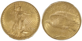 20 Dollars, Philadephia, 1911, MOTTO, AU 33.43 g.
Ref : Fr.185, KM#131
Conservation : PCGS MS 64+