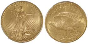 20 Dollars, Denver, 1911 D, MOTTO, AU 33.43 g. Ref : Fr.187, KM#131
Conservation : PCGS MS 66