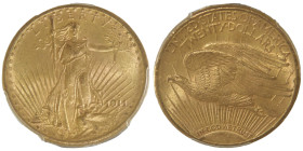 20 Dollars, San Francisco, 1911 S, MOTTO, AU 33.43 g.
Ref : Fr.186, KM#131
Conservation : PCGS MS 65